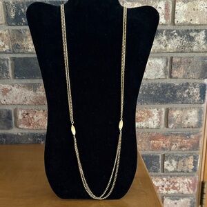 Monet Vintage double strand Gold tone with beaded accents necklace